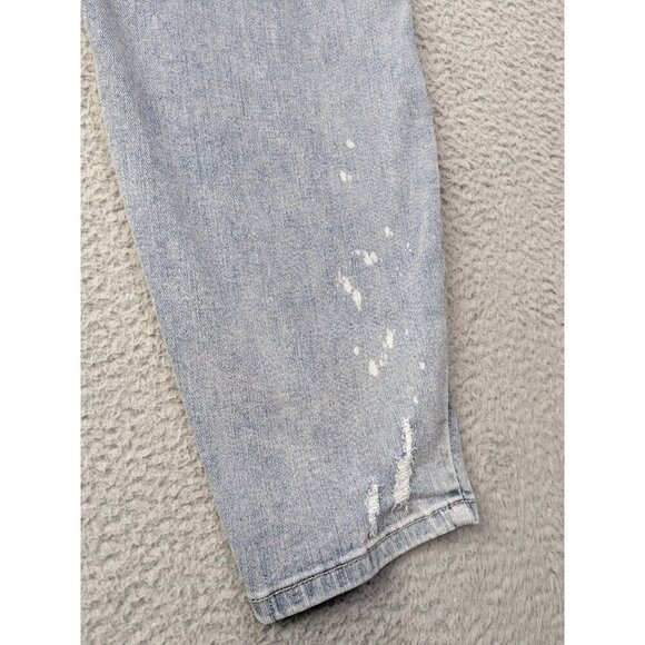 Judy Blue Skinny Jeans Lace Patch Womens 22W Bleach Splash Destroyed Distressed - Picture 14 of 16